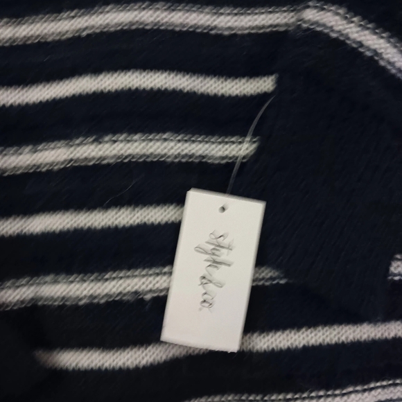 Style & Co, Textured Tunic, S, Industrial  Blue Stripped White, NWT, P2P 21 - Picture 2 of 3